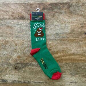 5/$20 NEW Adult On Santa's Poop (Sh*t) List Christmas Socks